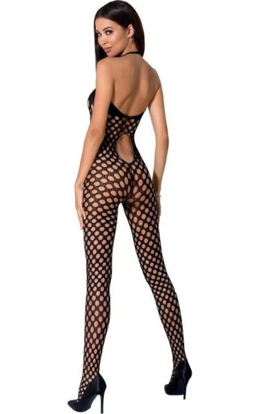 Bodystocking Passion BS065 en résille avec dentelles et transparences