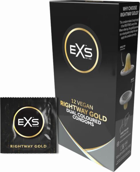 Boîte de préservatifs EXS Rightway Gold avec pointe dorée