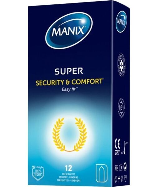 Boîte de 12 préservatifs Manix Super