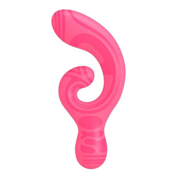 Wand de massage à double extrémité Pretty Love Verity, rose et de forme incurvée