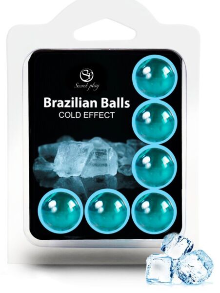 Coffret Secret Play Brazilian Balls Frío (6), billes d'huile de massage