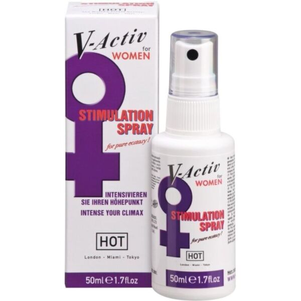 Flacon du spray stimulant pour femme HOT V-Activ Stimulation Spray de 50 ml