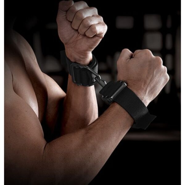 Menottes Pipedream SR Command Heavy Duty Cuffs en sangle de nylon avec anneaux en acier inoxydable