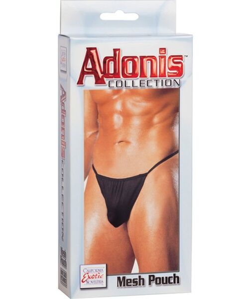 String pour homme Calexotics Adonis Mesh Pouch noir et semi-transparent