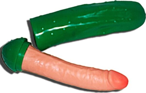 Concombre surprise en plastique avec pénis caché Diablo Picante Penis Cucumber