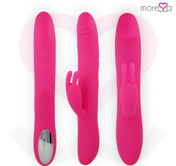 Vibromasseur rabbit Moressa Molly avec sa branche clitoridienne
