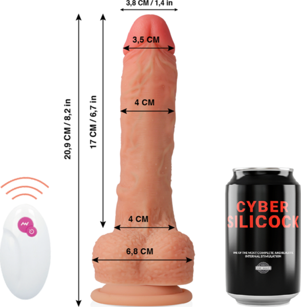 Vibromasseur Cyber Silicock Mr Rick avec télécommande et base ventouse