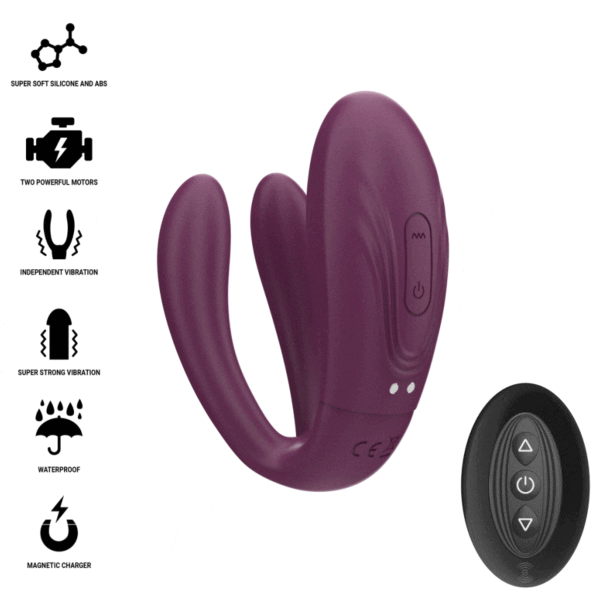 Vibromasseur Intense Sandra à tapotement et sa télécommande