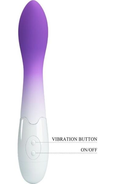 Vibromasseur point G Pretty Love BI-014220-A6, courbé, à l'extrémité arrondie