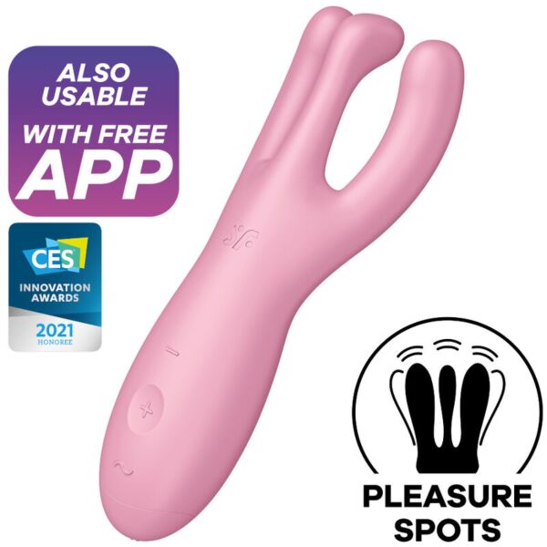 Vibromasseur Satisfyer Threesome 4 avec ses trois bras flexibles
