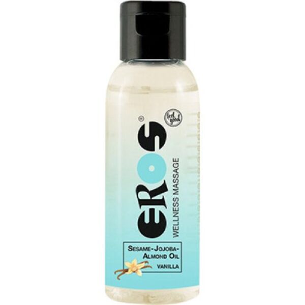 Flacon d'huile de massage Eros Wellness Vanille de 50 ml