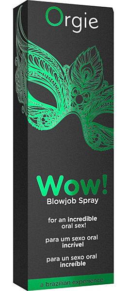 Flacon en verre du spray buccal Orgie Wow! Blowjob Spray