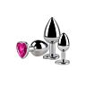 Plug anal S Pleasures Metal LIA, lot 3 tailles
