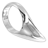 Anneau Pénien METAL HARD Cock Teardrop 45MM en Acier
