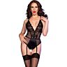 Body Crotchless Chilirose CR 4702 en dentelle et transparence