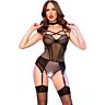 Body Crotchless Chilirose CR 4879 avec collier ajustable