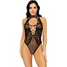 Body Leg Avenue avec ouverture sexy et dentelle florale