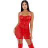 Sheer desires mesh conjunto rojo