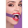 gag Ouch avec des ceintures en cuir violet