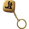 Porte-clés Diablo Picante - Dado doré avec postures