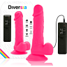 Dildo Vibrant Diversia 20.5 cm avec Ventouse Flexible