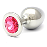 Swarovski anal rosebuds acier 84 x 40 mm en cristal rose