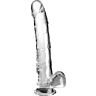Dildo King Cock Clear 24.8 cm avec testicules