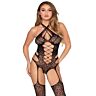 Teddy Leg Avenue 89367 Dentelle avec Bas Intégrés