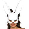 Masque de bondage Leg Avenue Rabbit blanc