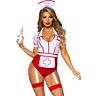 Costume sexy d’infirmière LEG AVENUE COSTUMES rouge et blanc S