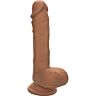 Dildo Double Densité Marron 17,75cm