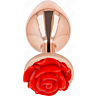 Plug anal KINK avec rose rouge pour sensations raffinées