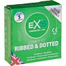 Préservatifs Exs Ribbed & Dotted - Stimulation texturée