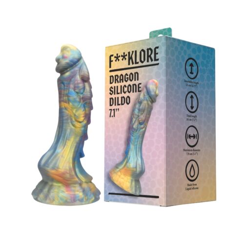 Dildo F**kLore Dragon 18 cm en silicone liquide