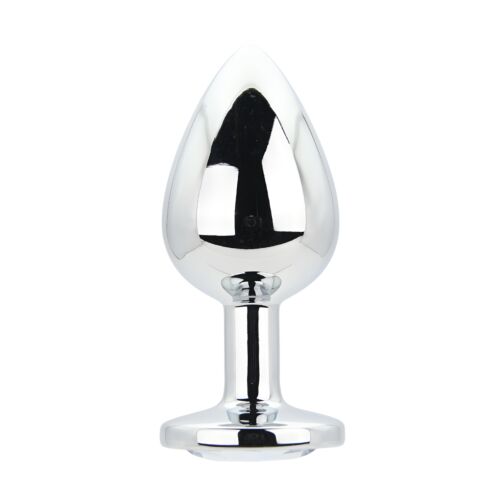 Butt Plug Toosh Métal Grande Pierre Claire Plata