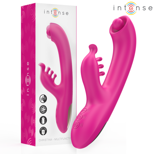 Vibrateur Rabbit Intense Christina multifonction 22,5 cm