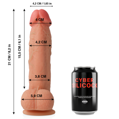 Dildo CYBER SILICOCK Saul 21 cm - Design réaliste