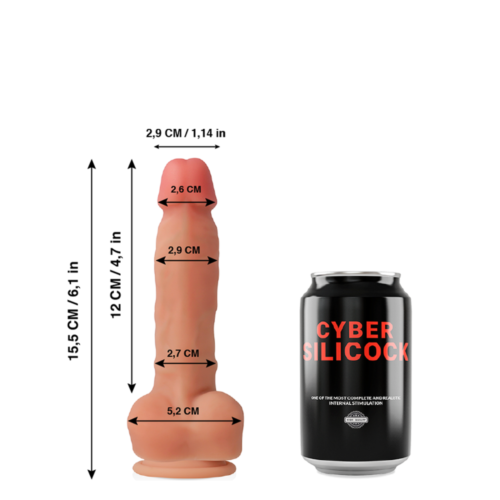 Dildo réaliste Cyber Silicock Ansel de 15.5 cm