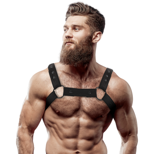 Harnais pour Homme FETISH SUBMISSIVE ATTITUDE Ajustable en Cuir Vegan