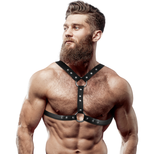 Harnais Homme FETISH SUBMISSIVE ATTITUDE - Cuir Vegan Ajustable