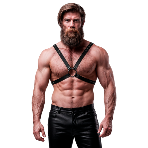Harnais Homme FETISH SUBMISSIVE ATTITUDE en cuir écologique