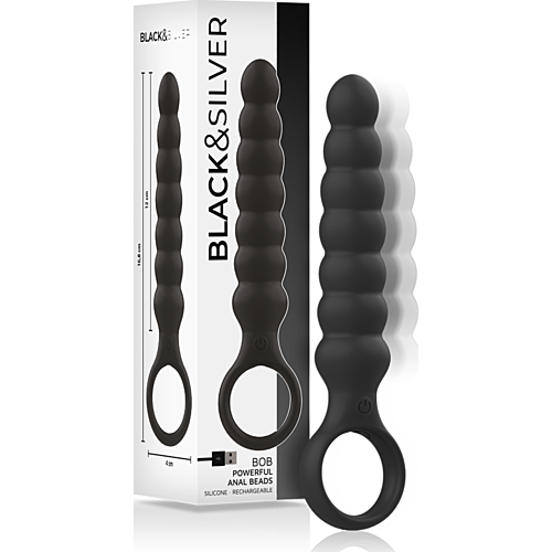 Vibrateur Anal Black&Silver Bob - Tactile et ergonomique