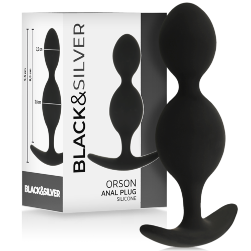 Bolas Anales BLACK&SILVER ORSON Plug en Silicone