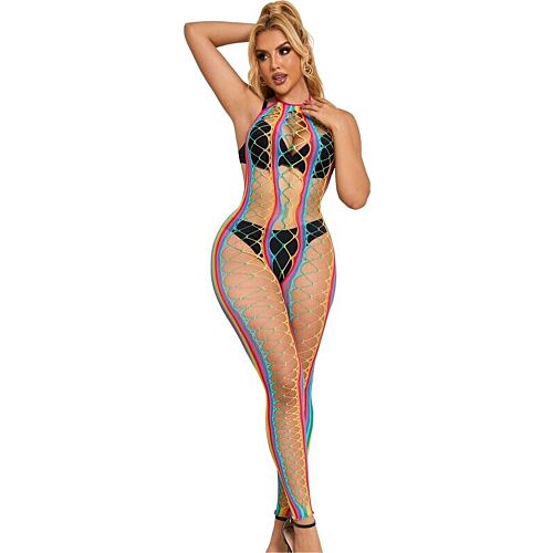 Bodystocking SUBBLIME 952358 avec design en maille arc-en-ciel