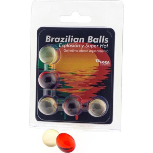 Boules Brazilian Balls Taloka avec gel excitant effet ultra chauffant