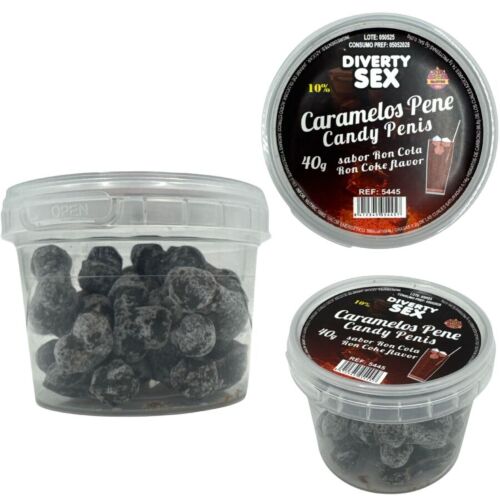 Caramels DIABLO PICANTE au goût de ron cola en forme de pénis
