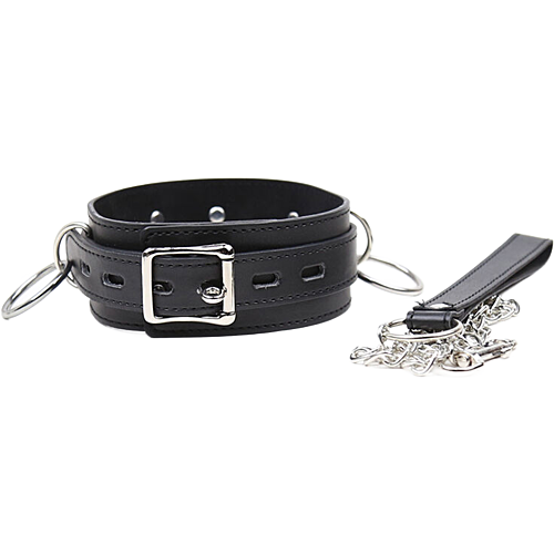 Collier de Soumission OHMAMA FETISH avec 3 Anneaux