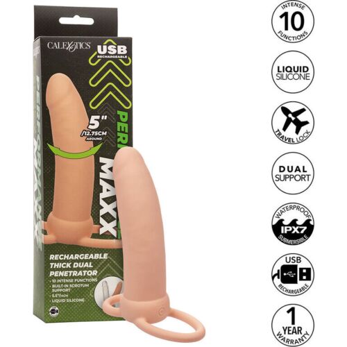 Extenseur Pénis CALEXOTICS Maxx Doble Pénétrateur 10 Vibrations