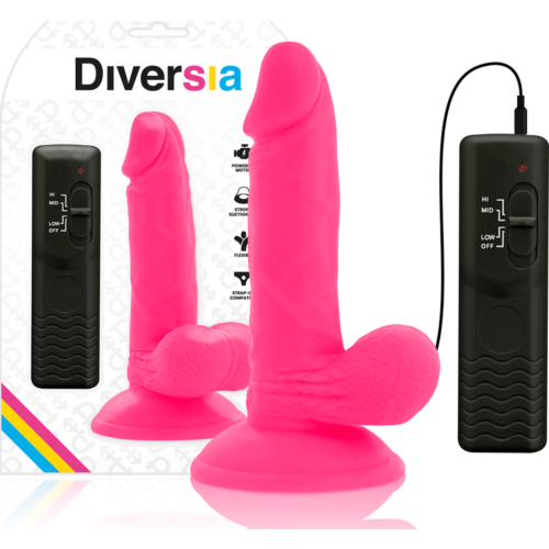 Dildo Vibrant Diversia 17 cm avec ventouse et flexibilité