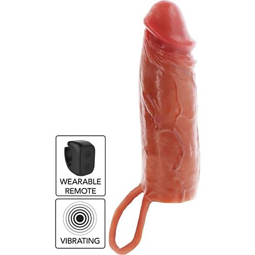 Gaine Pénis GET REAL Hydrated Skin 16 cm avec vibration